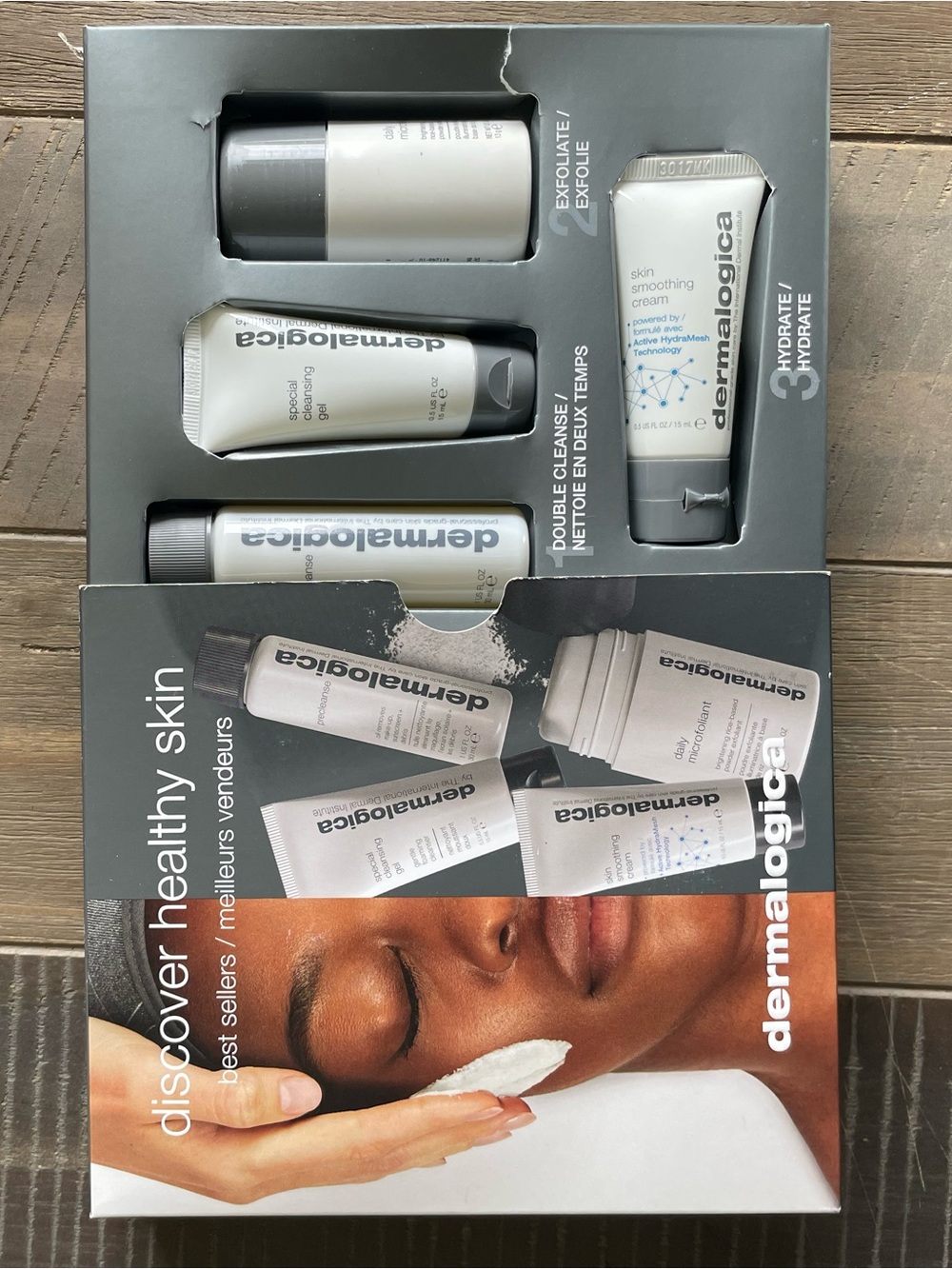 dermalogica Skincare Gift Set - White & Gray Travel Tubes
